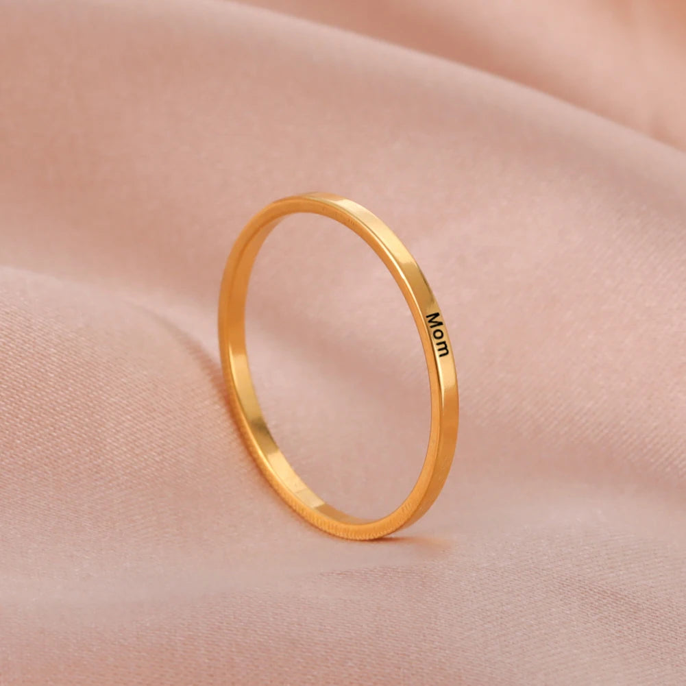 Personalized Name Engraved Ring — Couple's Keepsake