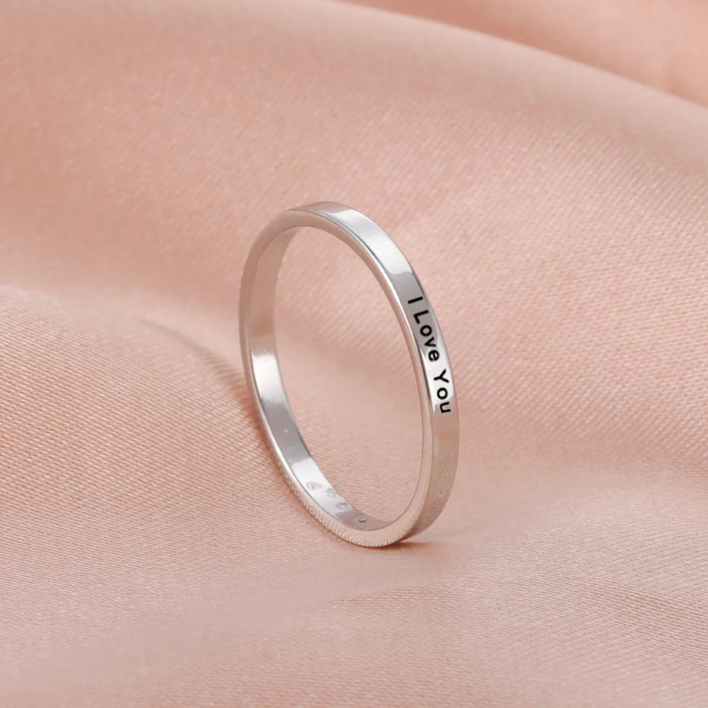 Personalized Name Engraved Ring — Couple's Keepsake