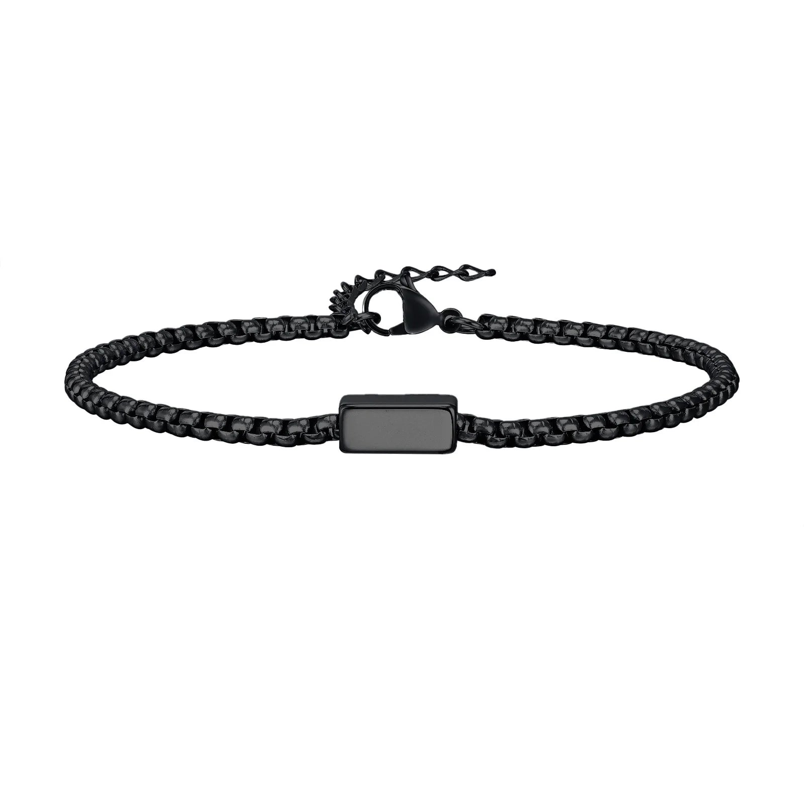 Engraved Family Names Bracelet for Him — Stainless Steel Keepsake