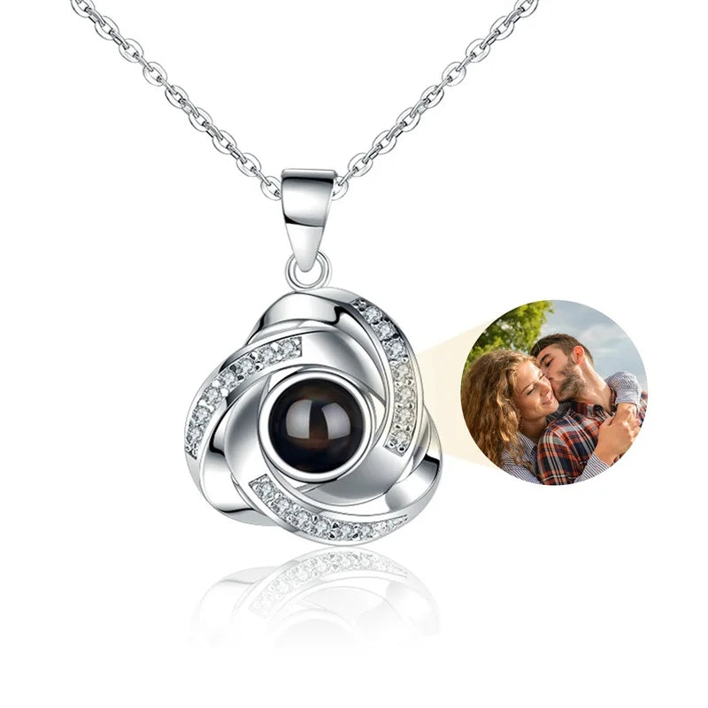 'I Love You in 100 Languages' Photo Projection Necklace