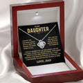 To My Daughter Four-Leaf Clover Necklace — Sterling Silver, LED Gift Box