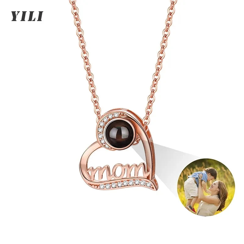 'I Love You in 100 Languages' Photo Projection Necklace
