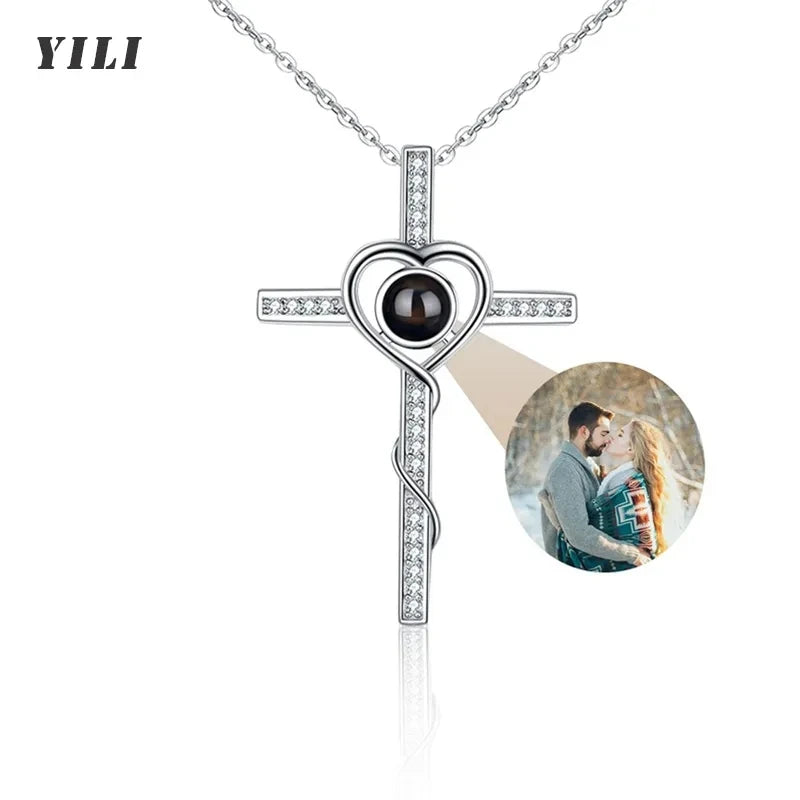 'I Love You in 100 Languages' Photo Projection Necklace