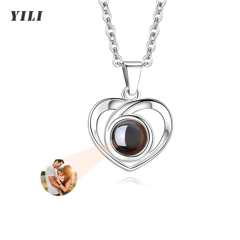 'I Love You in 100 Languages' Photo Projection Necklace