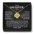 To My Daughter Necklace — Sterling Silver with Message Card & Gift Box