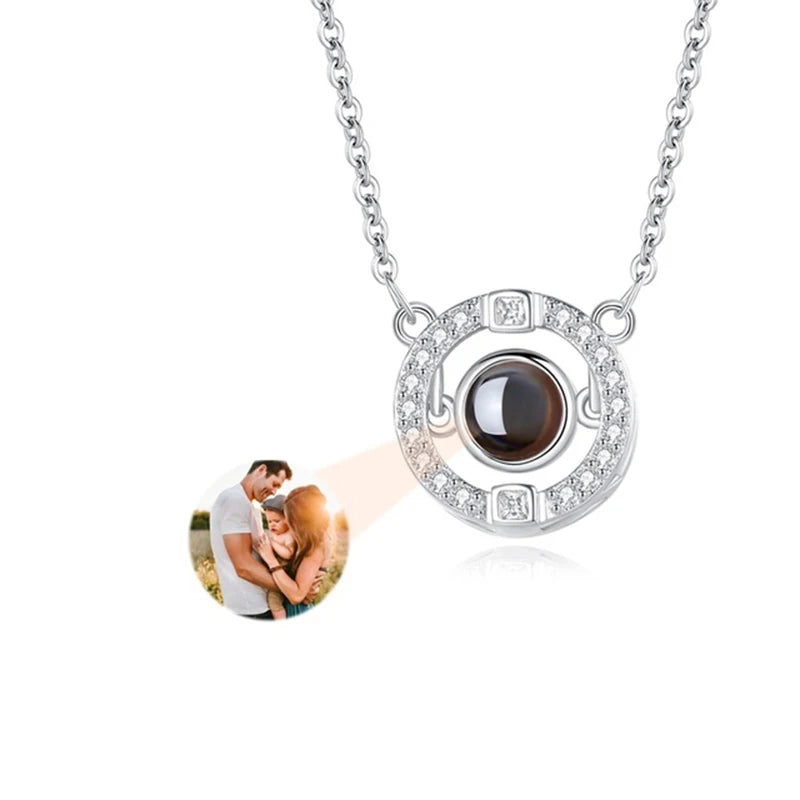 'I Love You in 100 Languages' Photo Projection Necklace