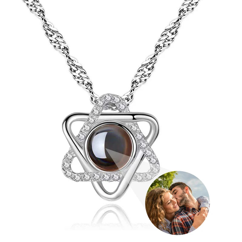 'I Love You in 100 Languages' Photo Projection Necklace