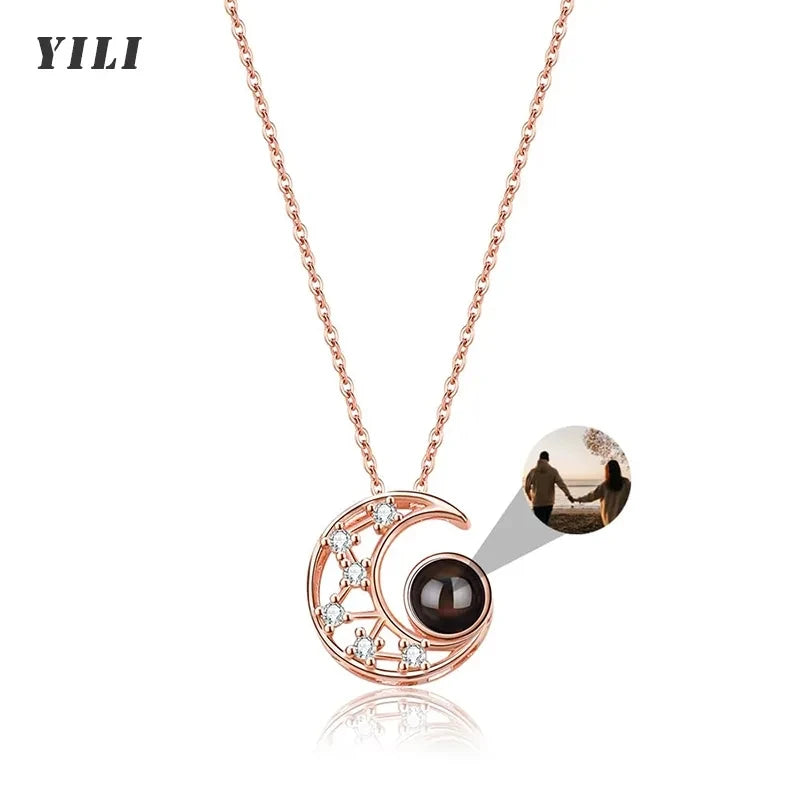 'I Love You in 100 Languages' Photo Projection Necklace