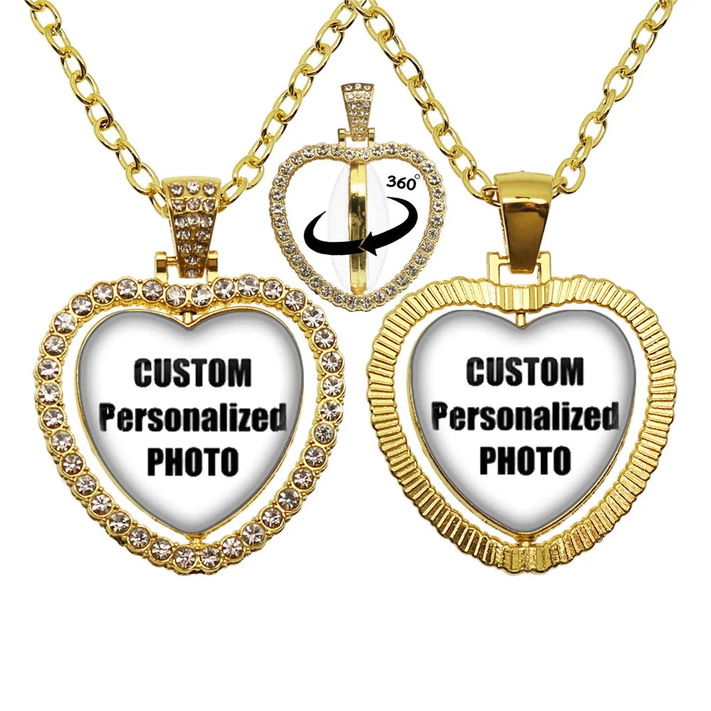 Custom Photo Heart Necklace — Personalized Family Keepsake