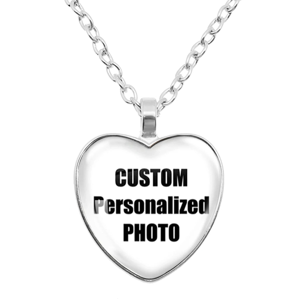 Custom Photo Heart Necklace — Personalized Family Keepsake