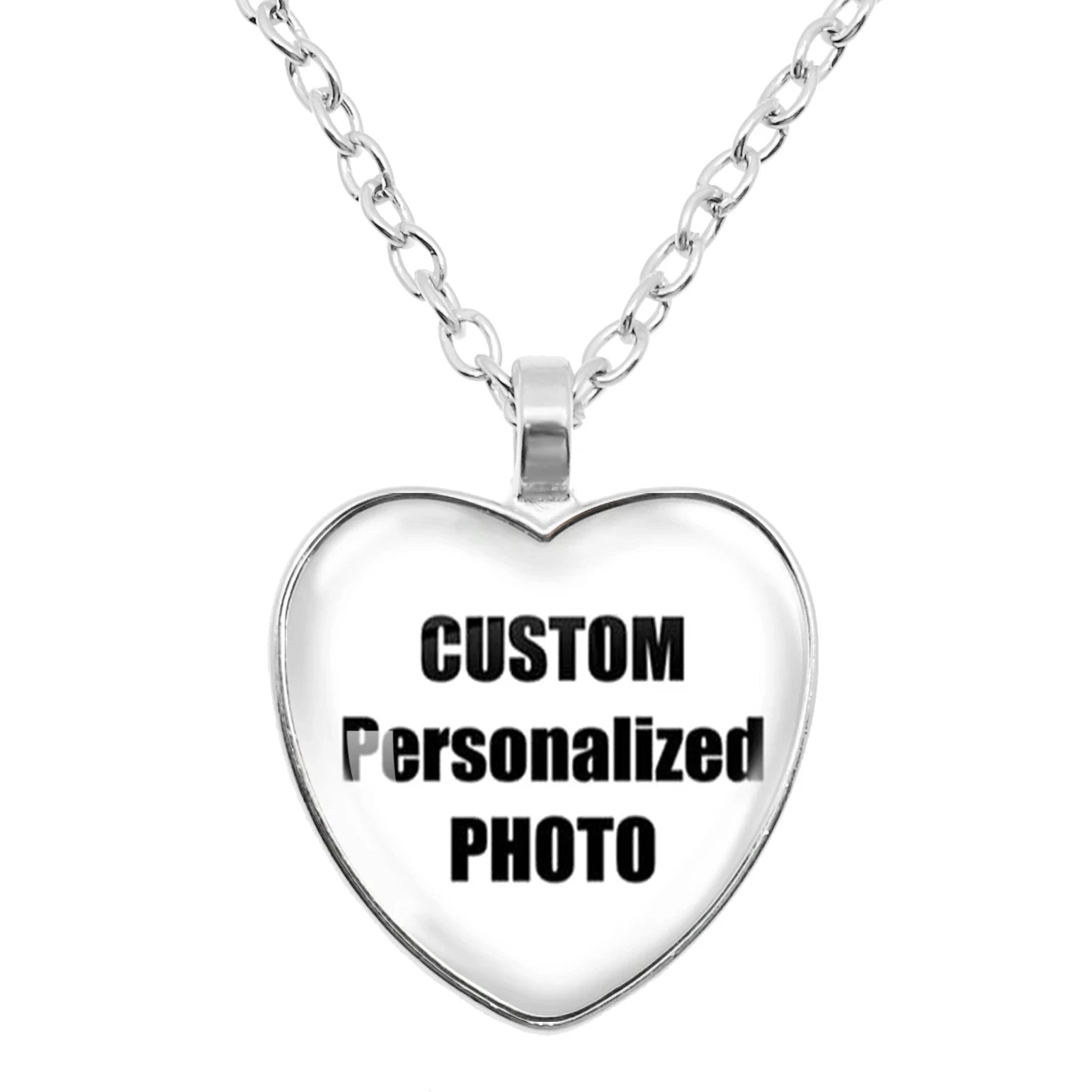 Custom Photo Heart Necklace — Personalized Family Keepsake