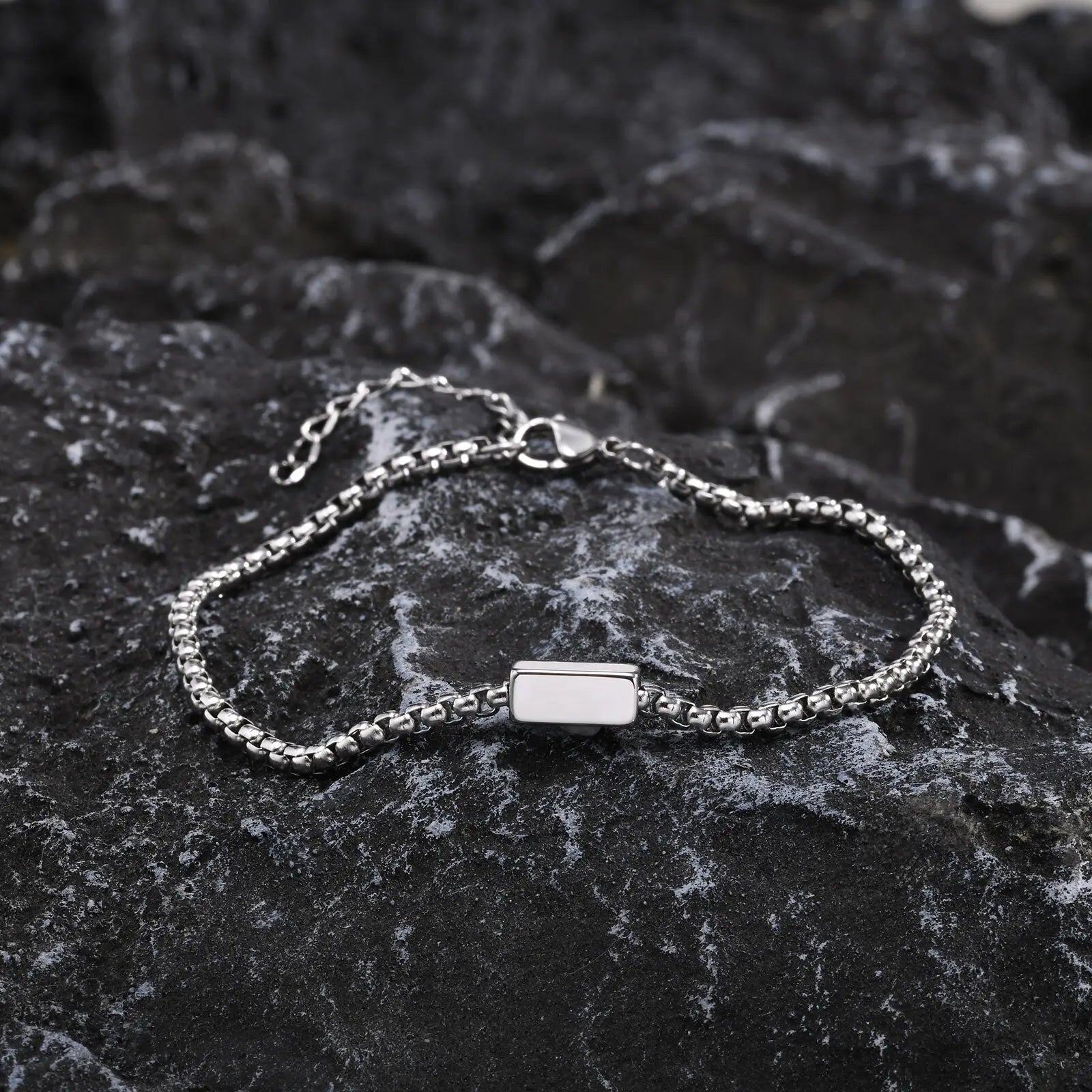 Engraved Family Names Bracelet for Him — Stainless Steel Keepsake