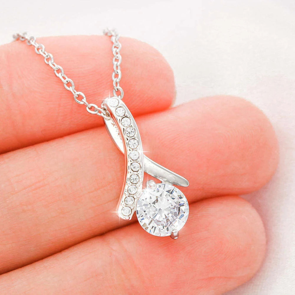 To My Badass Daughter Necklace — Sterling Silver with Message Card