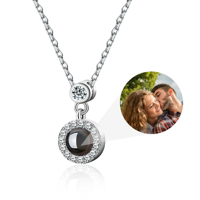 'I Love You in 100 Languages' Photo Projection Necklace