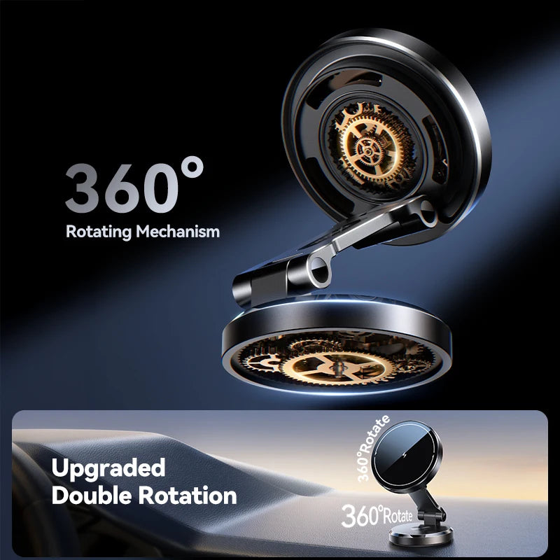 Joyroom Magnetic Car Phone Holder 15W Wireless Charging Phone Holder Charger Foldable With Rotatable Charging Panel For 4.7-7''