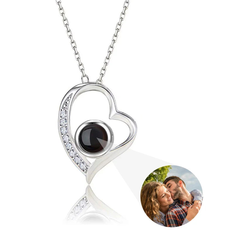 'I Love You in 100 Languages' Photo Projection Necklace