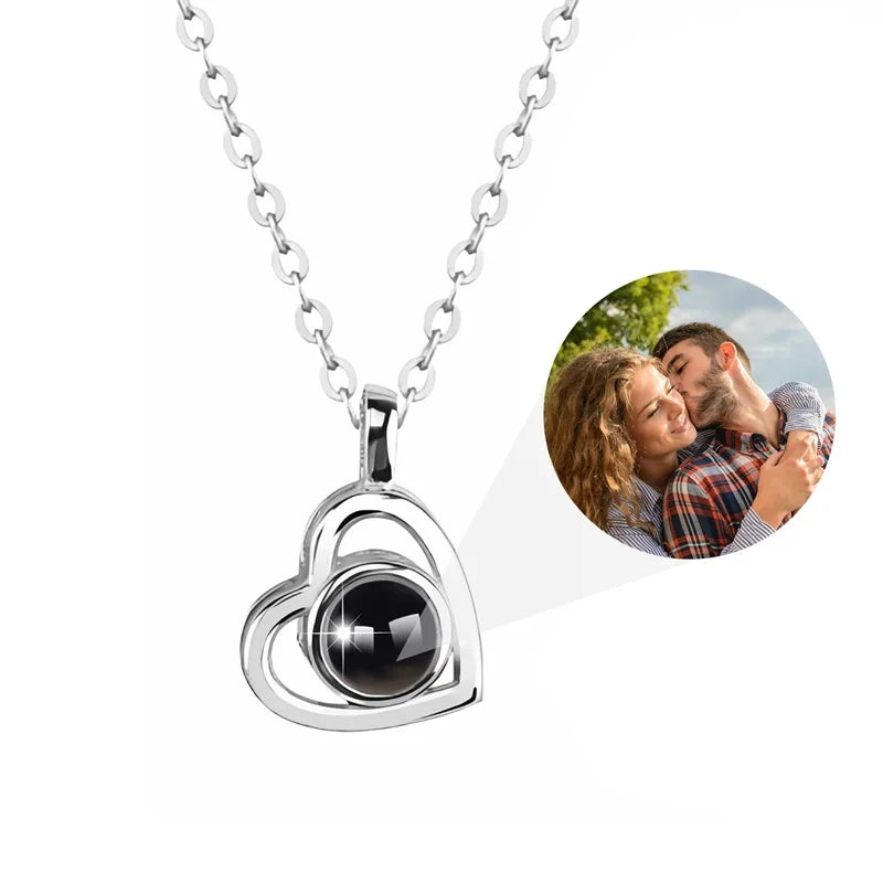 'I Love You in 100 Languages' Photo Projection Necklace