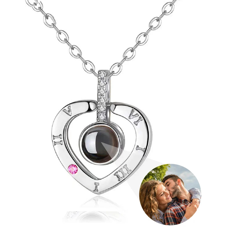 'I Love You in 100 Languages' Photo Projection Necklace